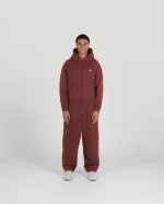 Sweat à Capuche Zippé Suvene SU Maroon (1)