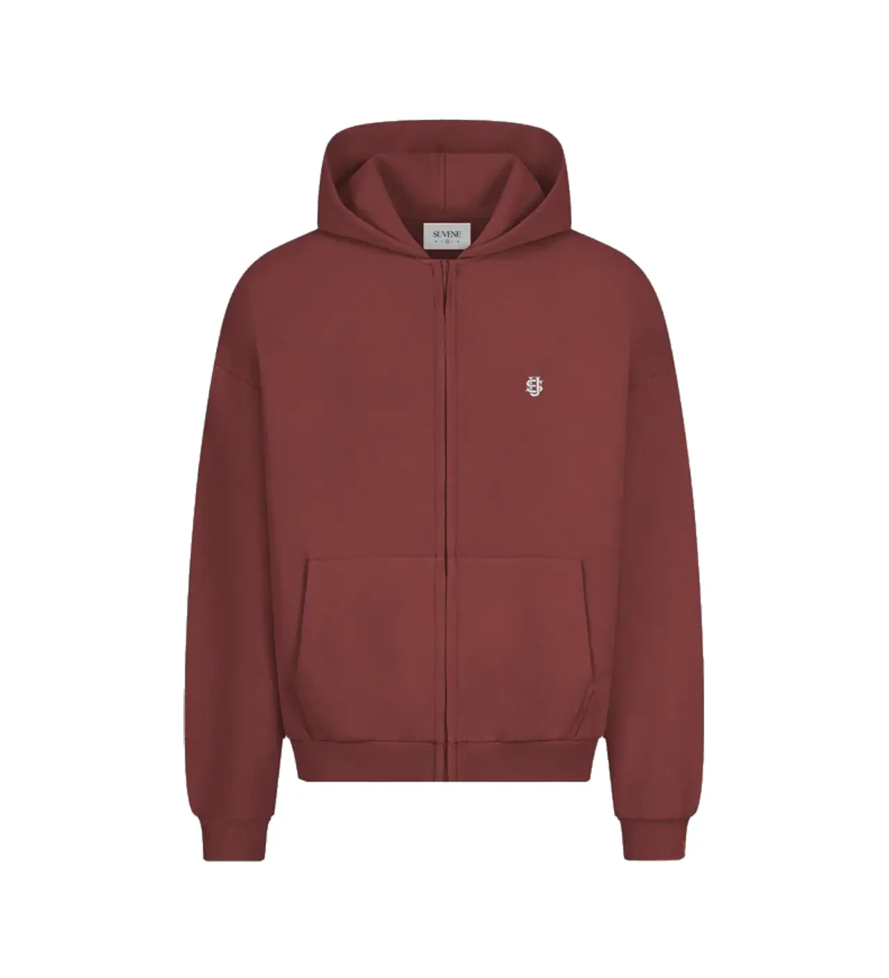 Sweat à Capuche Zippé Suvene SU Maroon (3) Sweat à Capuche Zippé Suvene SU Maroon (3)