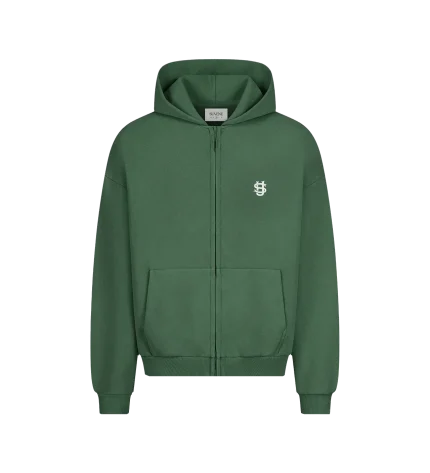 Sweat à Capuche Zippé Suvene SU Vert (3)