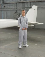 Sweat a Capuche Zippe Suvene SU Gris 1