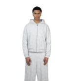 Sweat à Capuche Zippé Suvene Waffle Gris (1)