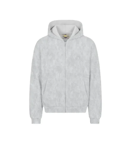 Sweat à Capuche Zippé Suvene Waffle Gris (3)