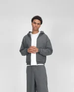 Suvene SU Zippé Sweat à Capuche Anthrazit (2)