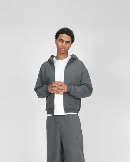 Suvene SU Zippé Sweat à Capuche Anthrazit (2)
