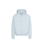 Suvene SU Zippé Sweat à Capuche Bleu Glacier (4)