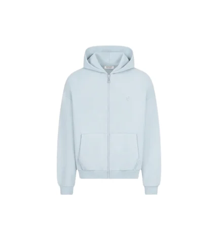 Suvene SU Zippé Sweat à Capuche Bleu Glacier (4)