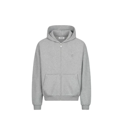Suvene SU Zippé Sweat à Capuche Gris (4)