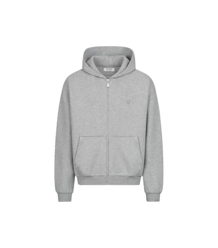 Suvene SU Zippé Sweat à Capuche Gris (4)