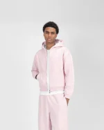 Suvene SU Zippé Sweat à Capuche Rose (3)